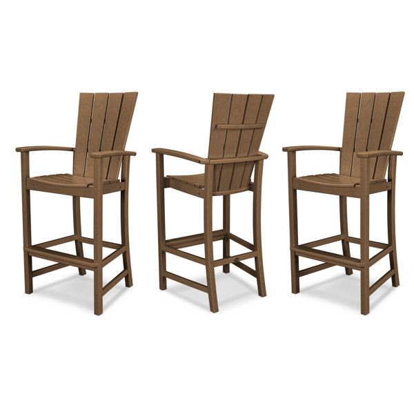 POLYWOOD® Quattro Patio Bar Stool & Reviews Wayfair